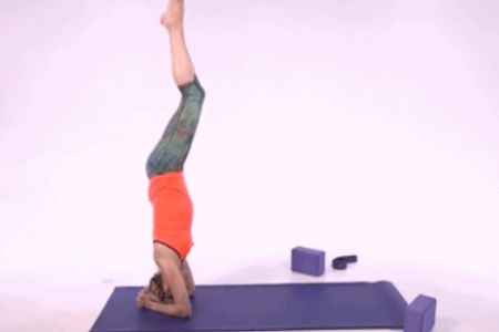 女生学好瑜伽中的倒立式，瘦腿瘦腰还能改善多种疾病