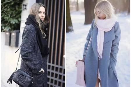 女生穿搭不能少了这一条围巾，配上冬季大衣气质满分
