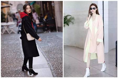 冬天女生想要显高显瘦，穿衣搭配不能少了粗跟鞋