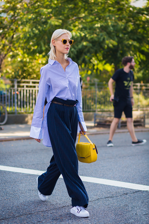 get时髦达人小心机 穿对阔脚裤秒变长腿女神