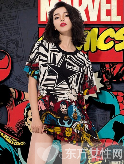 涂鸦t恤个性穿搭 行走的表情包闪亮登场啦