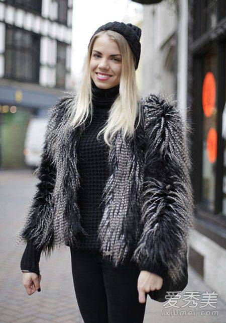 毛线帽+冬装 让你像街拍画报一样美 毛线帽戴法