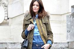 看欧美时尚精们潮流搭配 军装风外套帅气又抢眼