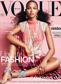 超模Lais Ribeiro杂志封面写真 演绎春装潮流穿搭