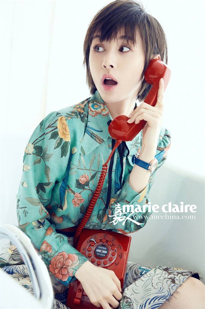 &ldquo;曲妖精&rdquo;王子文短发造型为《嘉人》拍摄人物大片