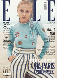 超模Viktoriya Sasonkina登《ELLE》11月杂志封面