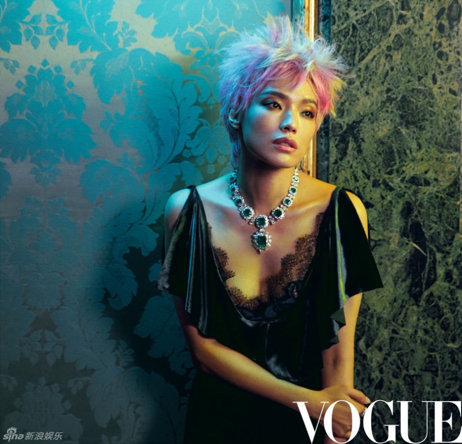 舒淇短发杂志封面大片 炫酷摇滚范儿十足