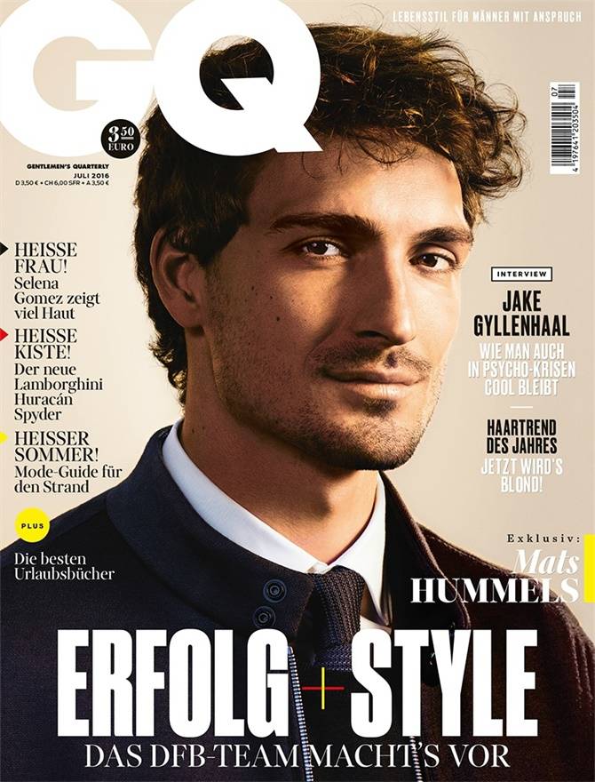 2016德国足球明星登《GQ》封面 尽显男士成熟魅力