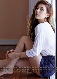 2016年8月优雅知性美女日历图片