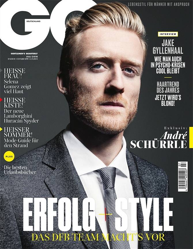 2016德国足球明星登《GQ》封面 尽显男士成熟魅力