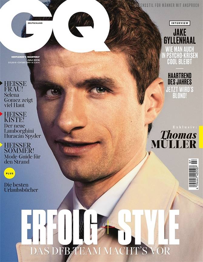 2016德国足球明星登《GQ》封面 尽显男士成熟魅力