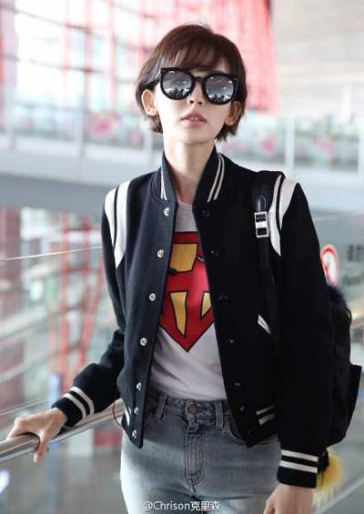 古力娜扎发型图片欣赏 俏皮清纯的短发丸子头