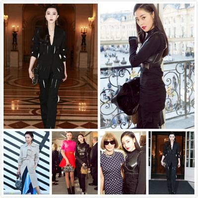 2017春夏巴黎时装周 范冰冰张天爱刘涛同场竞艳