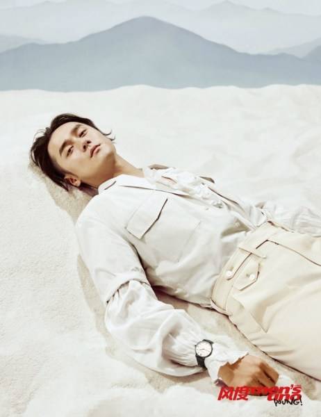 蒋劲夫早春西装写真大片 长发背头艺术感十足