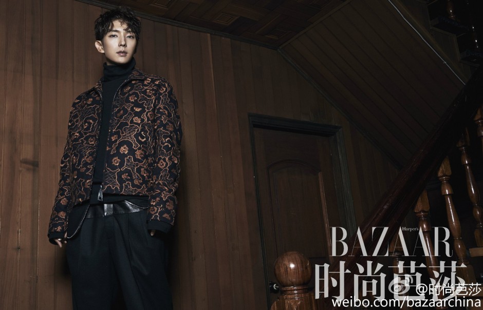 李准基时尚芭莎写真公开 鹅绒西装贵气十足
