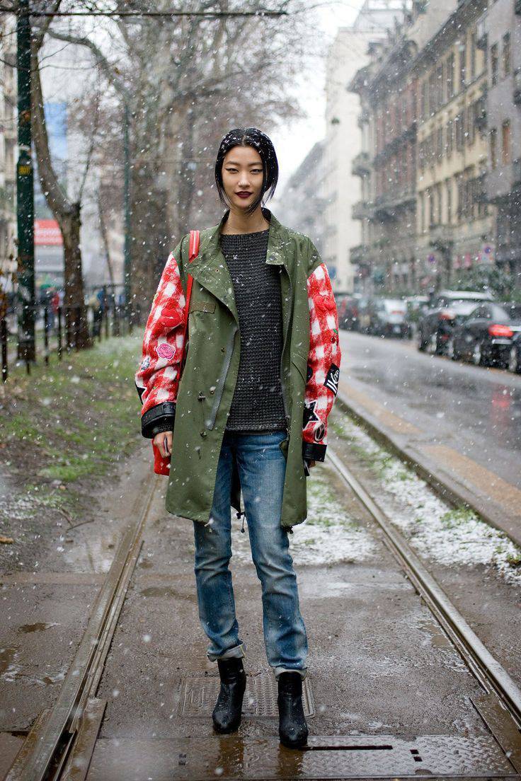 韩国模特朴智慧时尚简约实用街拍