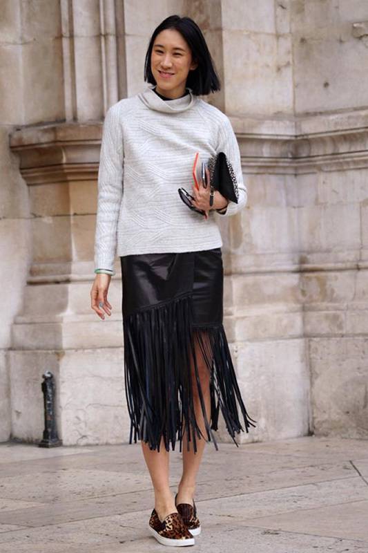 平底鞋怎么搭配?看欧美时尚达人的穿搭方法