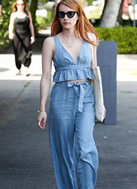 不与百花争艳 初夏看明星牛仔街拍搭配