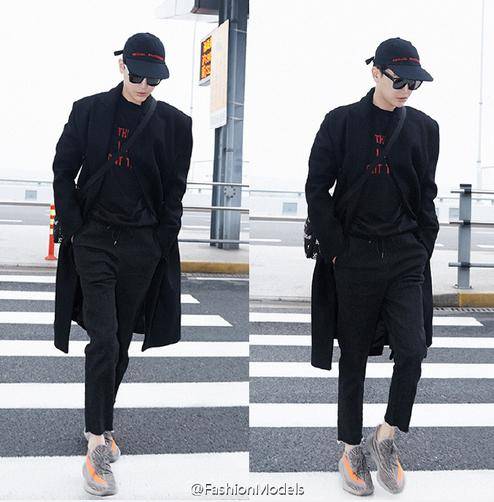 孙坚近期街拍曝光 飞行员外套+帽衫时尚温暖两不误