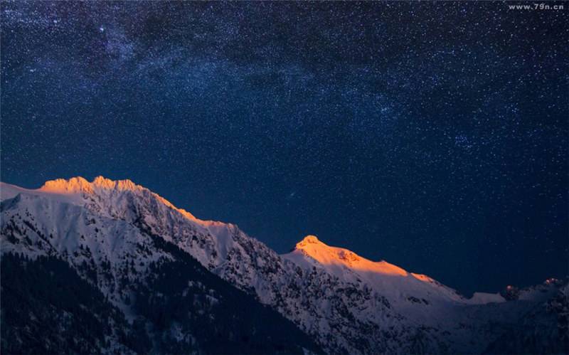 唯美夜晚星空风景图片欣赏