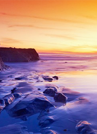 海边日落唯美图片 碧海蓝天风景宜人