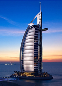 迪拜帆船酒店梦幻风景素材图片