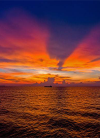 海边云彩晚霞风景图片欣赏