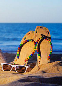 大海蓝天沙滩 夏天海边风景图片