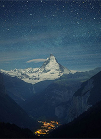 唯美夜晚星空风景图片欣赏