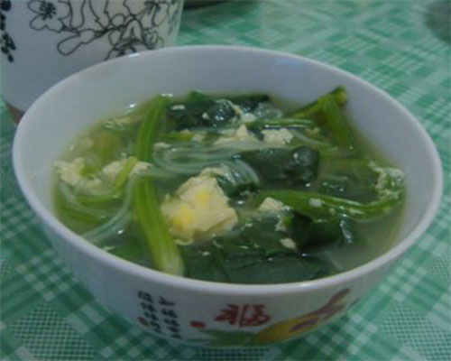 菠菜鸡蛋汤的做法