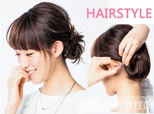 四款时尚短发盘发造型 绝对让你美到尖叫