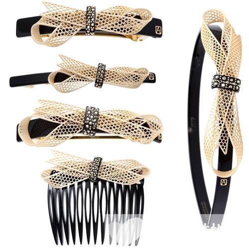 新款Alexandre de Paris for浪漫蝴蝶结发饰品