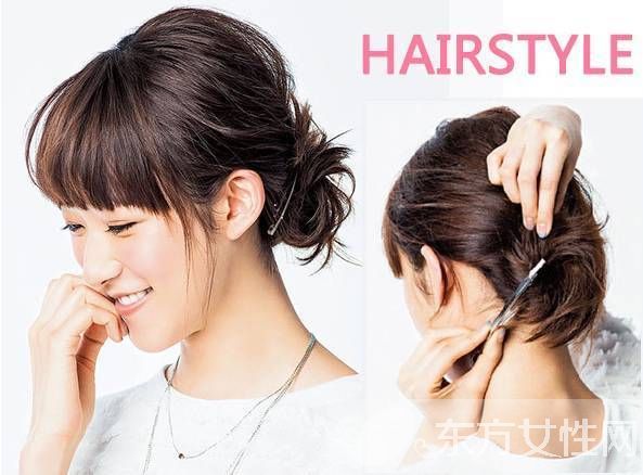 四款时尚短发盘发造型 绝对让你美到尖叫