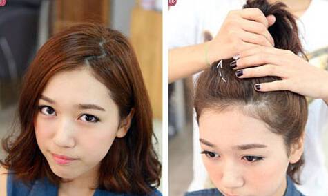 短发怎么扎丸子头好看 简单步骤图解