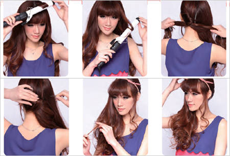 简单碎发修饰脸部轮廓 拍出小脸风范