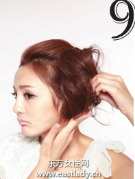 拧卷侧盘蓬松团子发