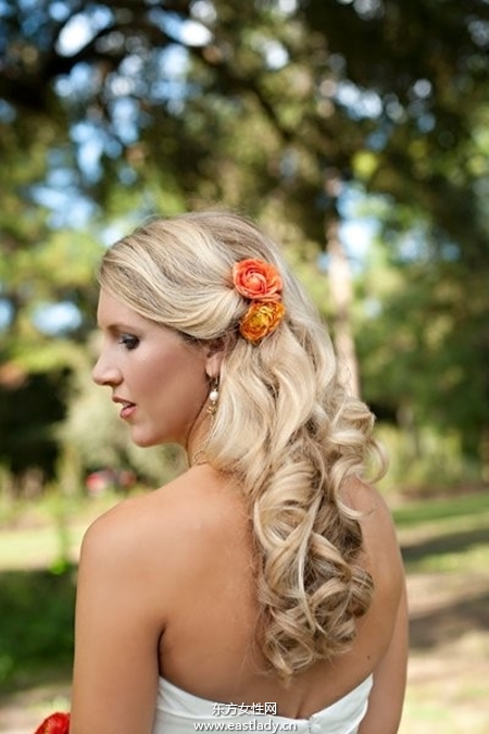 春暖花开 春季花朵新娘发型