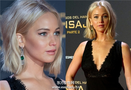 跟珍妮佛劳伦斯学发型设计 短发也可这么酷