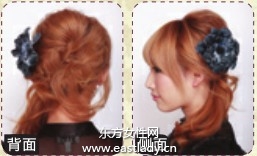 时尚刘海盘发呈现清爽气质