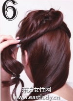 分区拧卷盘发发型设计图解