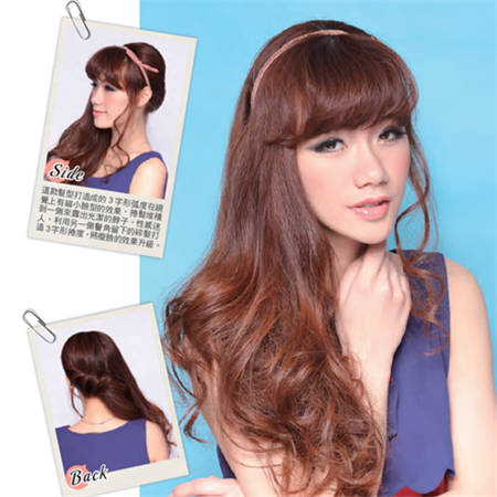 简单碎发修饰脸部轮廓 拍出小脸风范