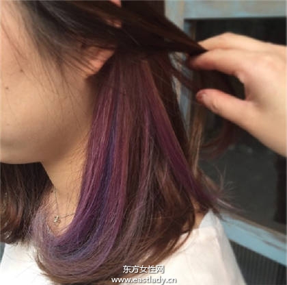 可以甜美也可以个性 日系梦幻内侧染发任你选