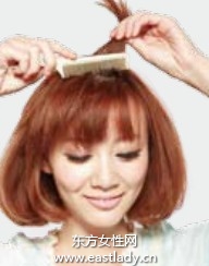 侧团子发辫显示女性干练爽朗性格