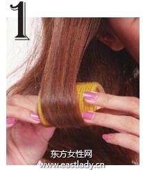 使用卷发卷打造富有变化感卷发