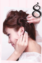 分区拧卷盘发发型设计图解