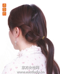 辫子的编法图解之活波俏皮侧编辫