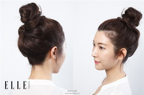 丸子头的扎法图解 越随性越自然有型