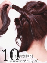 分区拧卷盘发发型设计图解