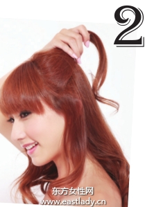 自然卷韩式丸子头突出青春洋溢气质