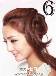 拧卷侧盘蓬松团子发